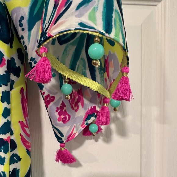 HTF   EUC Lilly Pulitzer Payge off the shoulder  Dress Size Medium  🦄🦄🦄 - Picture 5 of 10